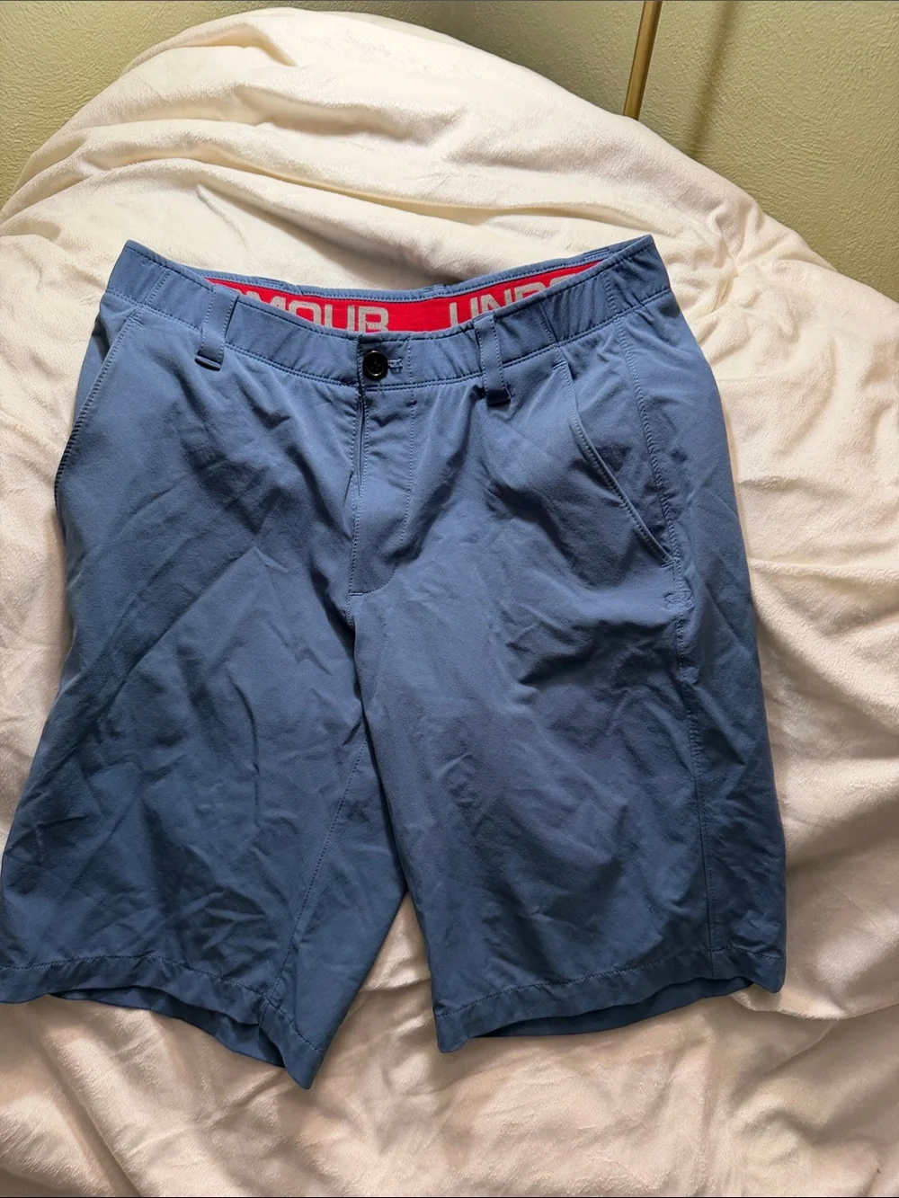 Under Armour Men's Slate Blue Flat-Front Athletic Shorts